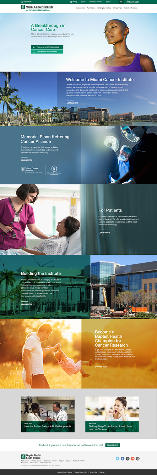 Miami Cancer Institute Website
