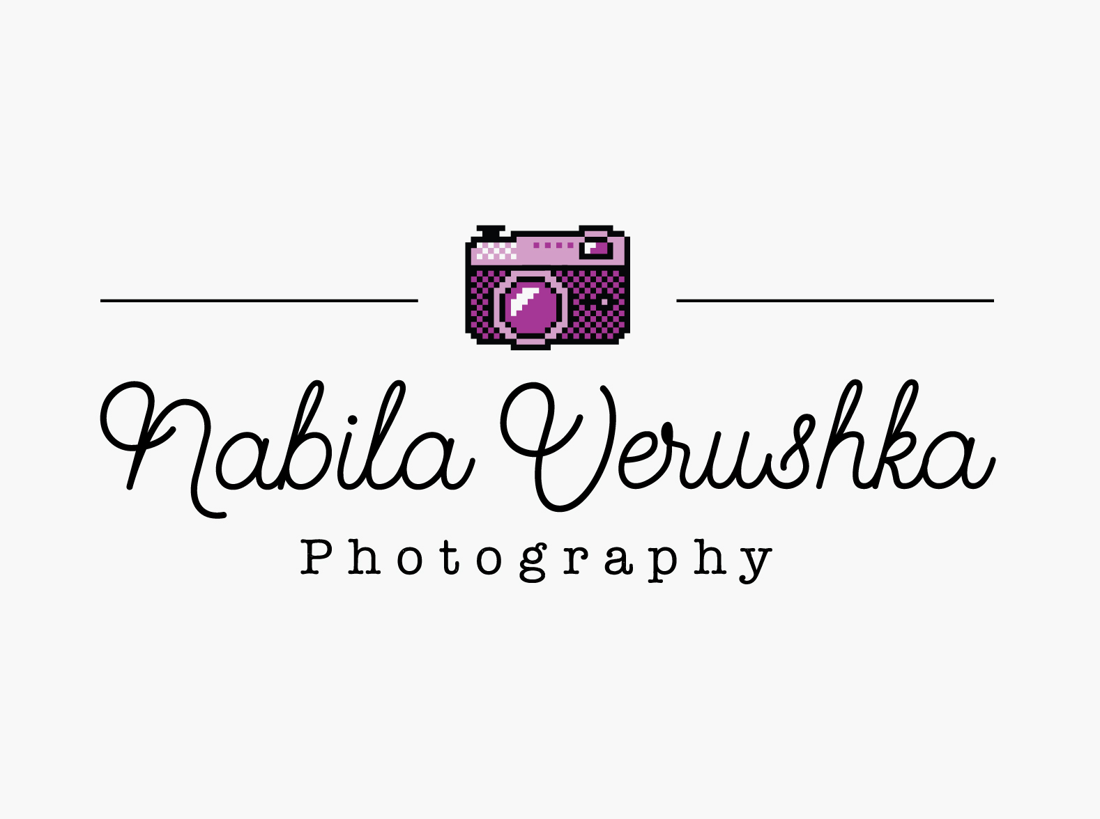 Nabila Verushka photographer 8bit logo design
