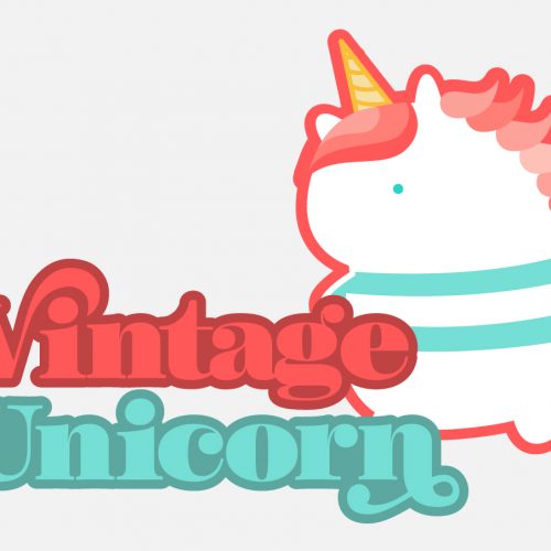 Vintage Unicorn Self promo logo design